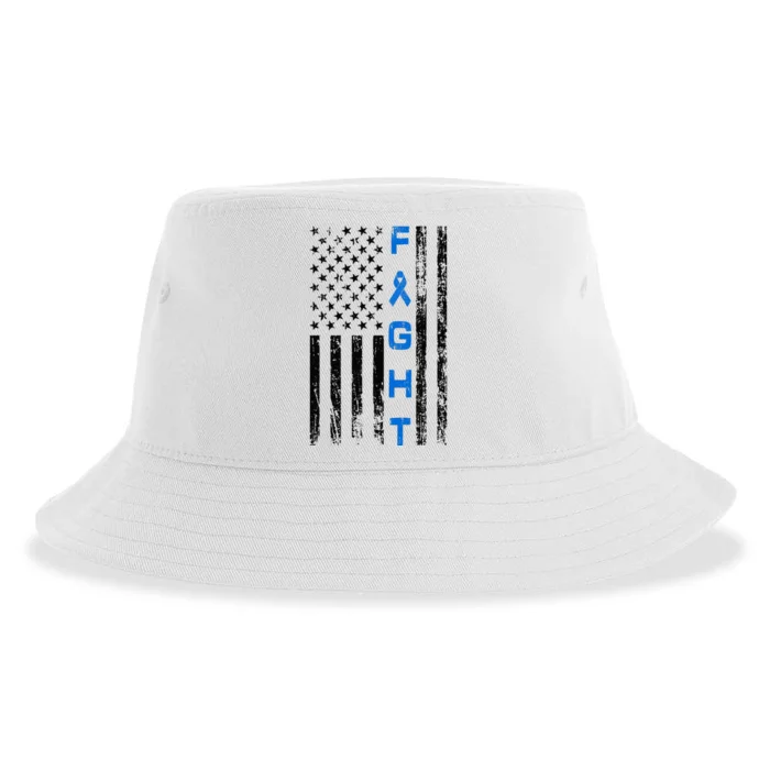 Fight Colon Cancer Awareness Sustainable Bucket Hat