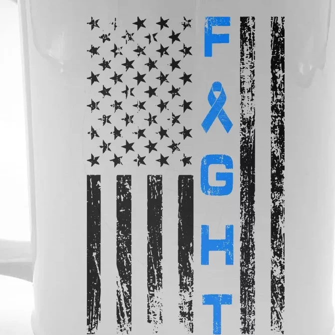 Fight Colon Cancer Awareness Front & Back Beer Stein