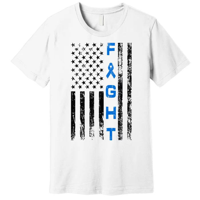 Fight Colon Cancer Awareness Premium T-Shirt