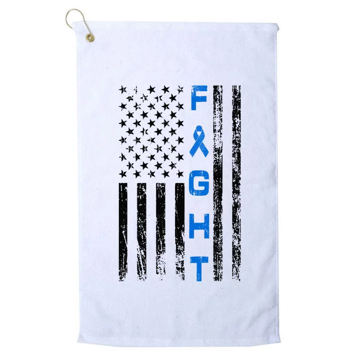 Fight Colon Cancer Awareness Platinum Collection Golf Towel