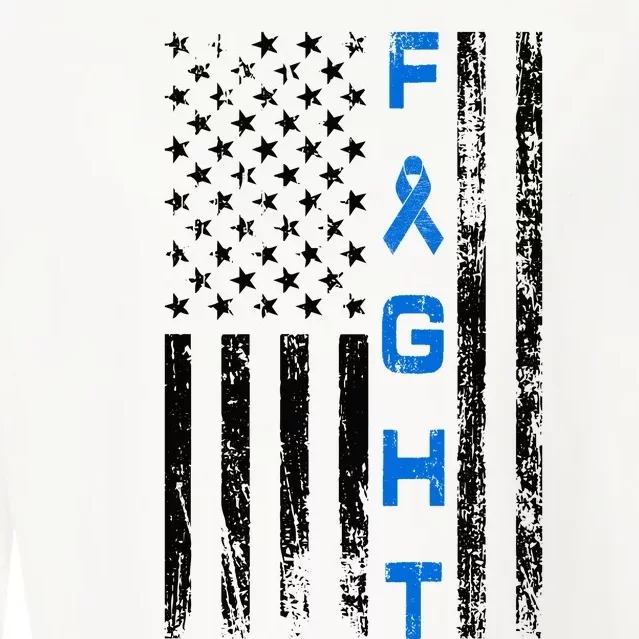 Fight Colon Cancer Awareness Cropped Pullover Crew