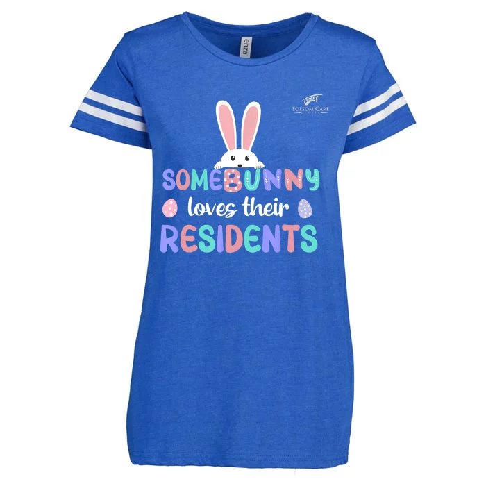 Folsom Care Center Easter Bunny Nursing Home Enza Ladies Jersey Football T-Shirt