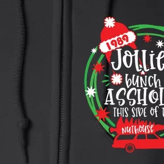 Funny Costume Christmas Tree Truck Jolliest Bunch Of Aholes Full Zip Hoodie