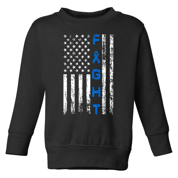 Fight Colon Cancer Awareness Toddler Sweatshirt