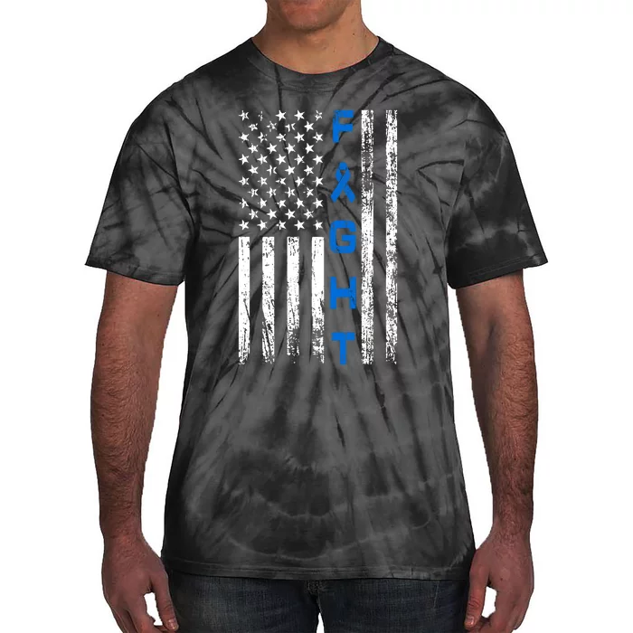 Fight Colon Cancer Awareness Tie-Dye T-Shirt