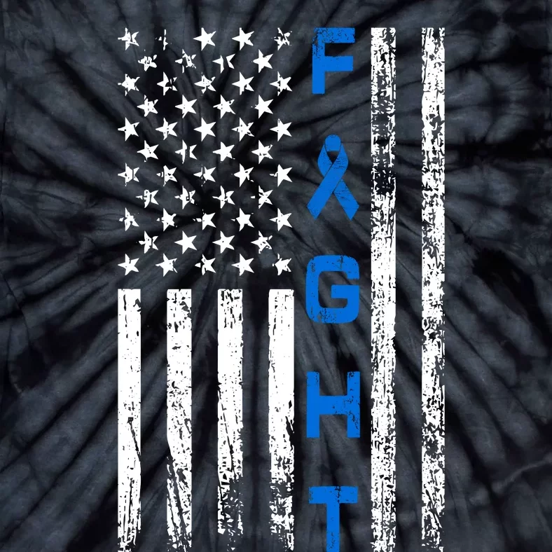 Fight Colon Cancer Awareness Tie-Dye T-Shirt