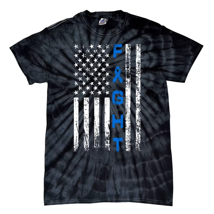 Fight Colon Cancer Awareness Tie-Dye T-Shirt