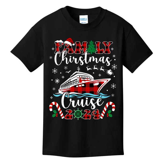 Family Christmas Cruise 2024 Matching Family Cruise Holiday Kids T-Shirt