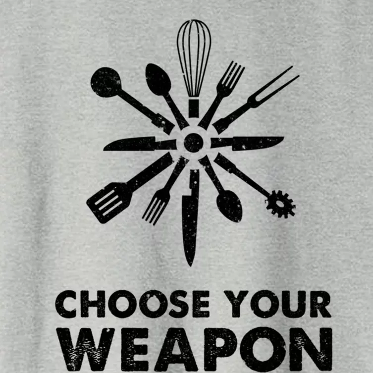 Funny Cooking Choose Your Weapon Kitchen Utensils Gift Women's Crop Top Tee