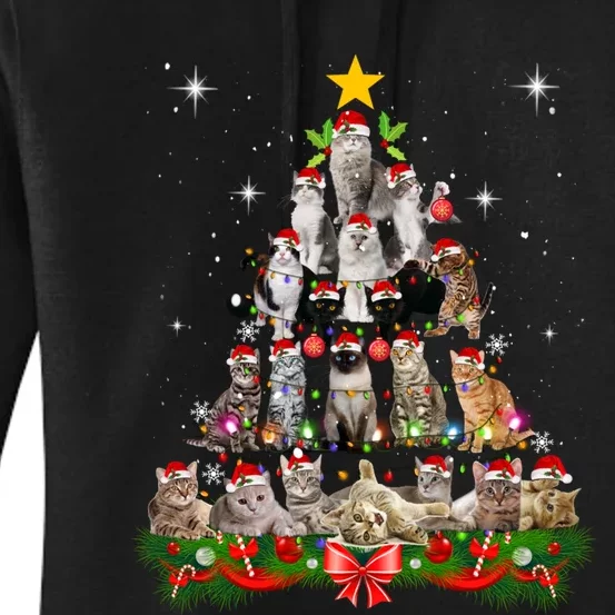 Funny Cat Christmas Ree Xmas Gifts Women's Pullover Hoodie