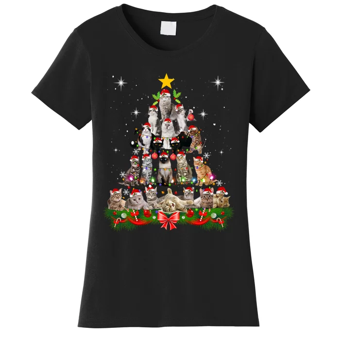 Funny Cat Christmas Ree Xmas Gifts Women's T-Shirt