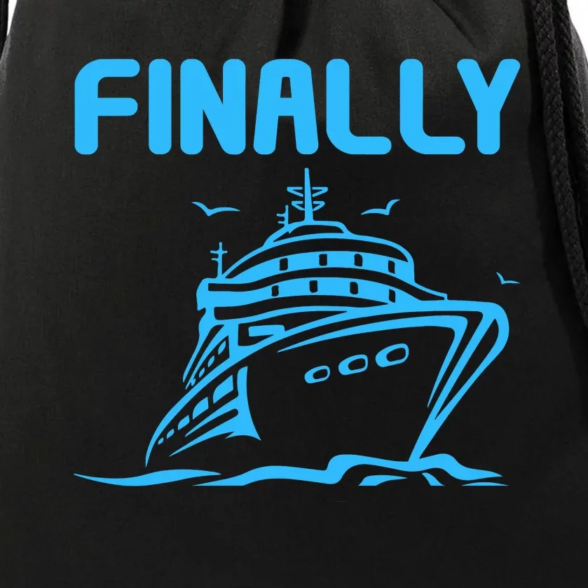 Finally Cruising Cruise Ship For Boy Girl Drawstring Bag