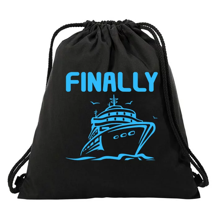 Finally Cruising Cruise Ship For Boy Girl Drawstring Bag