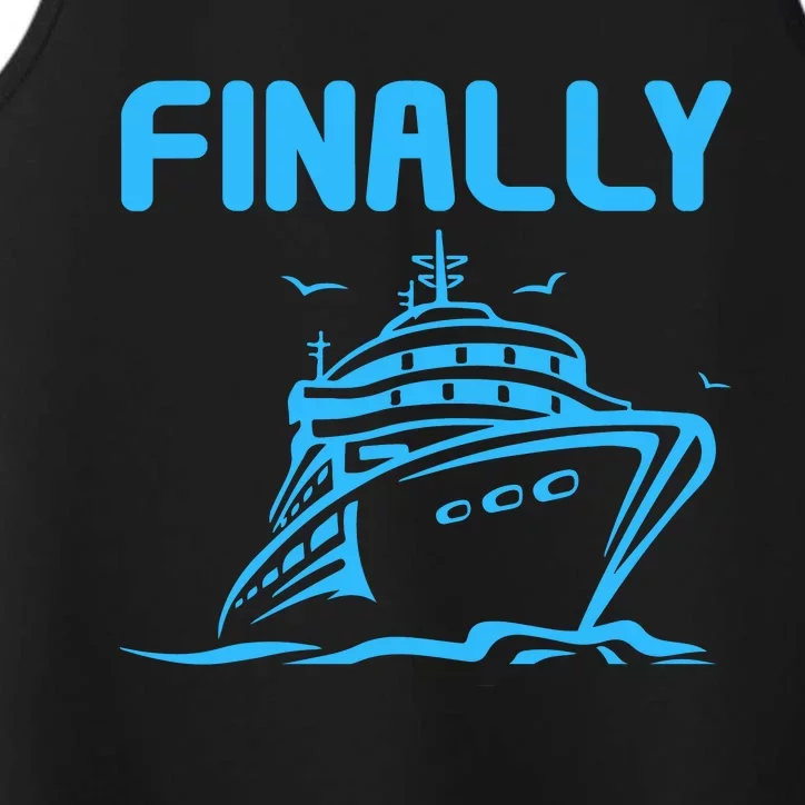 Finally Cruising Cruise Ship For Boy Girl Performance Tank