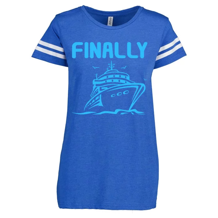 Finally Cruising Cruise Ship For Boy Girl Enza Ladies Jersey Football T-Shirt