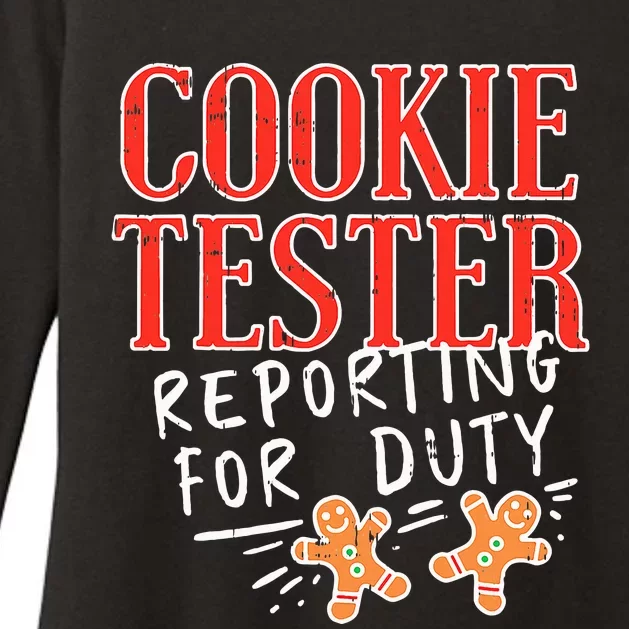 Funny Christmas Cookie Tester Gift Womens CVC Long Sleeve Shirt