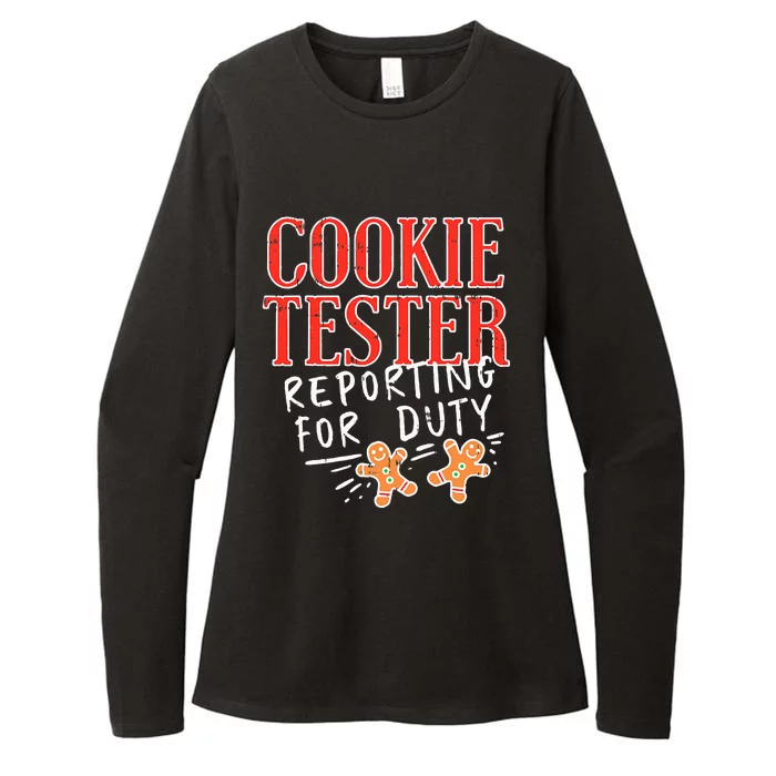 Funny Christmas Cookie Tester Gift Womens CVC Long Sleeve Shirt