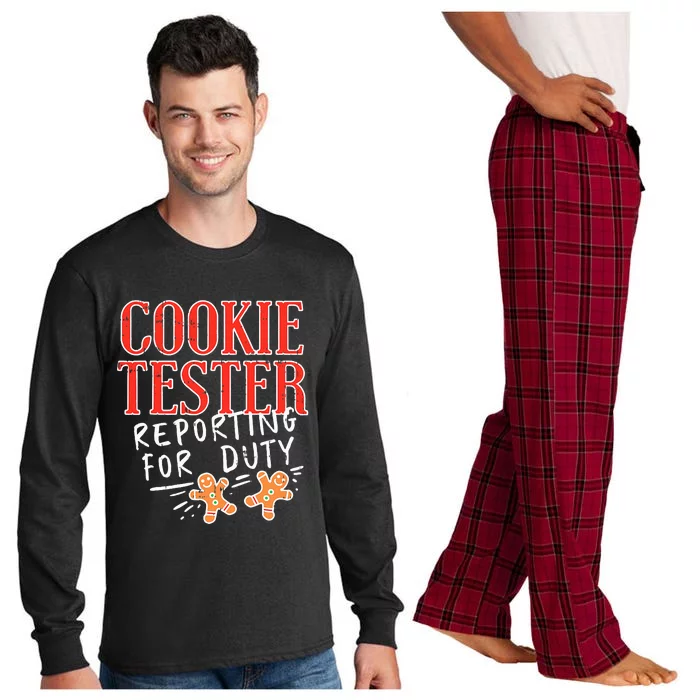 Funny Christmas Cookie Tester Gift Long Sleeve Pajama Set