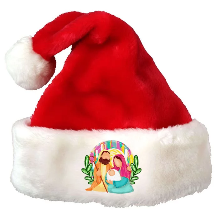 Funny Christian Christmas Jesus Oh Come Let Us Adore Him Premium Christmas Santa Hat