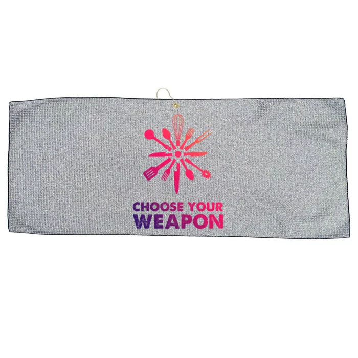 Funny Cooking Choose Your Weapon Kitchen Utensils Cool Gift Large Microfiber Waffle Golf Towel