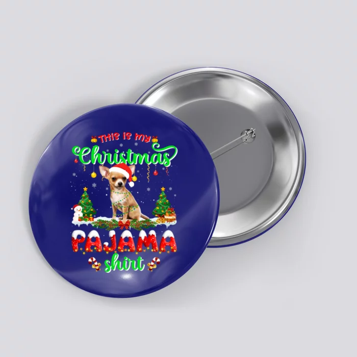 Funny Chihuahua Christmas Ugly Sweater Chihuahua Xmas Pajama Gift Button