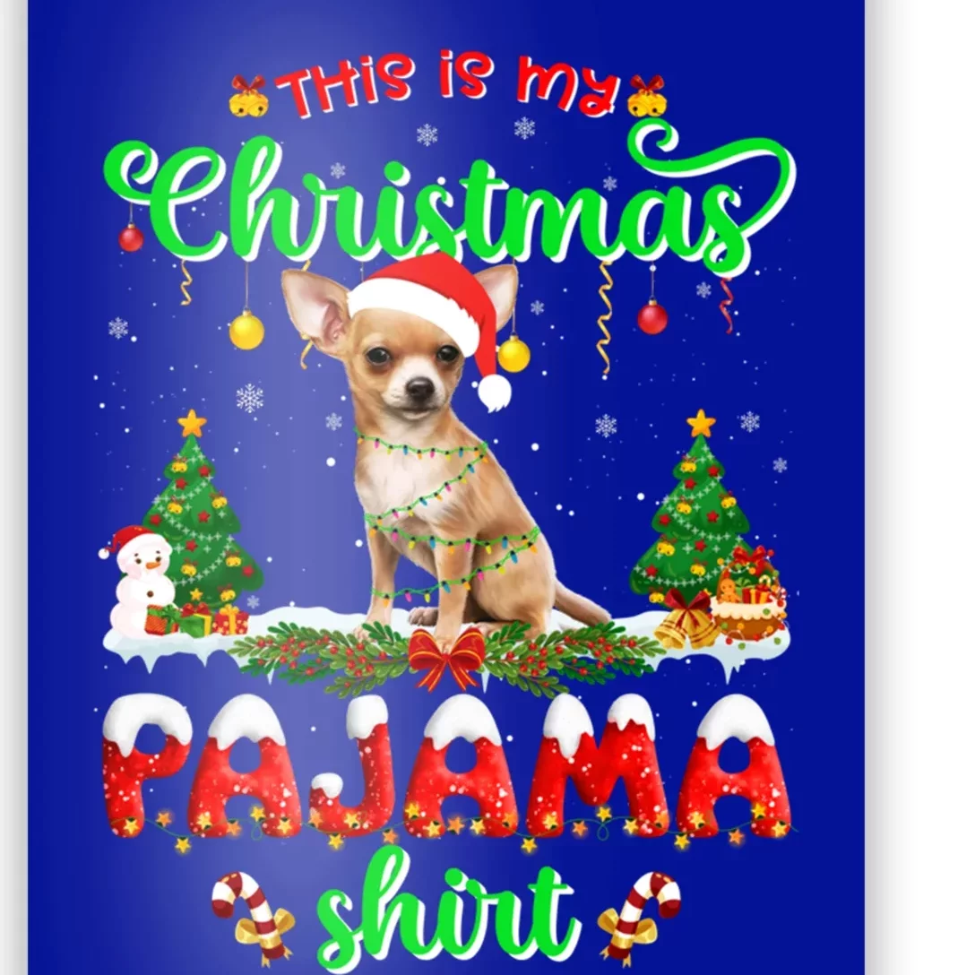 Funny Chihuahua Christmas Ugly Sweater Chihuahua Xmas Pajama Gift Poster