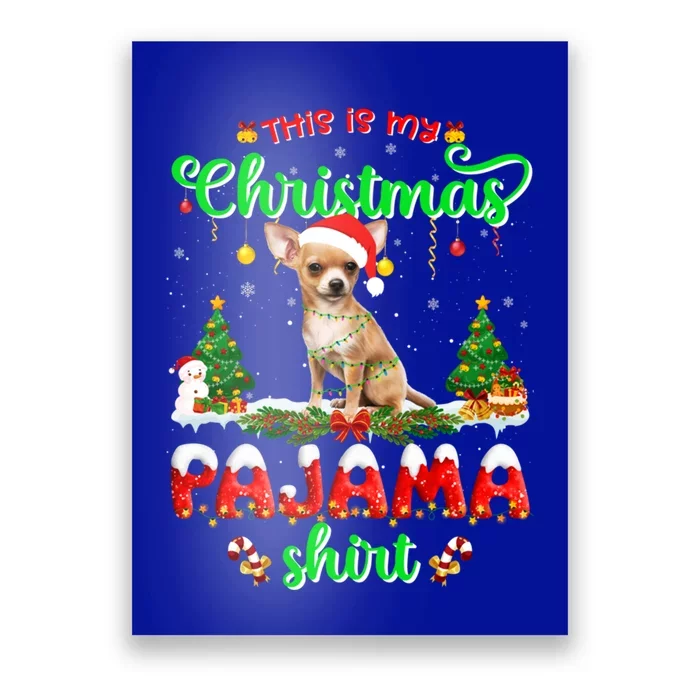 Funny Chihuahua Christmas Ugly Sweater Chihuahua Xmas Pajama Gift Poster