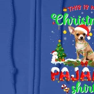 Funny Chihuahua Christmas Ugly Sweater Chihuahua Xmas Pajama Gift Full Zip Hoodie