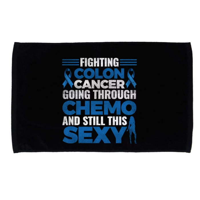 Fun Colon Cancer Awareness Colonoscopy Warrior Survivor Gift Microfiber Hand Towel