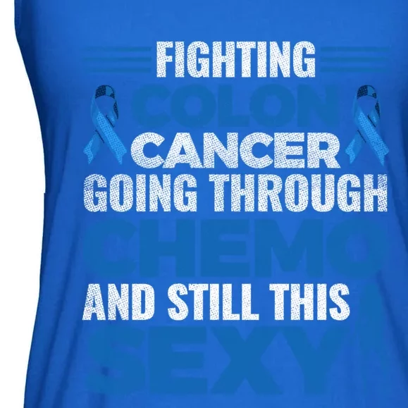 Fun Colon Cancer Awareness Colonoscopy Warrior Survivor Gift Ladies Essential Flowy Tank