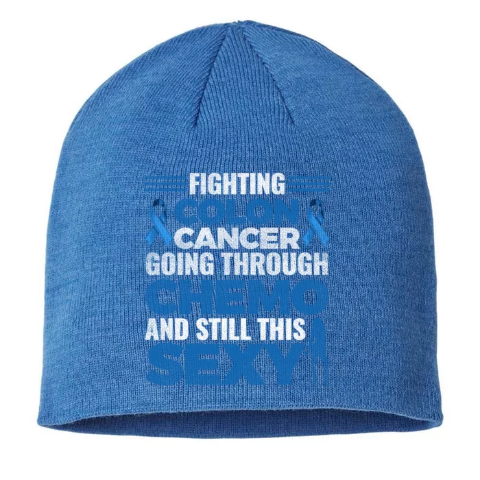 Fun Colon Cancer Awareness Colonoscopy Warrior Survivor Gift 8 1/2in Sustainable Knit Beanie