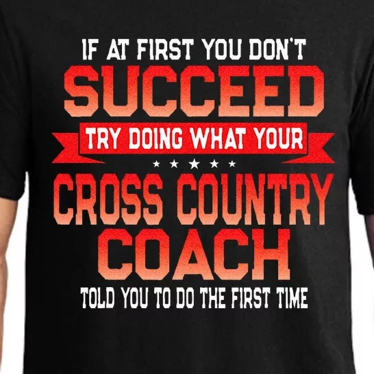 Fun Cross Country Coach Gift Funny Running Coaches Quote Pajama Set