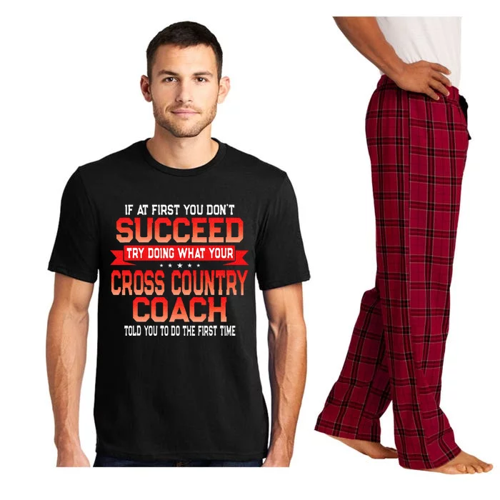 Fun Cross Country Coach Gift Funny Running Coaches Quote Pajama Set