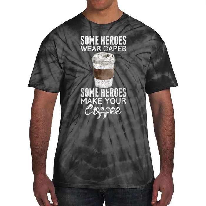 Funny Coffeemaker Coffee Lover Gift Idea Barista Tie-Dye T-Shirt