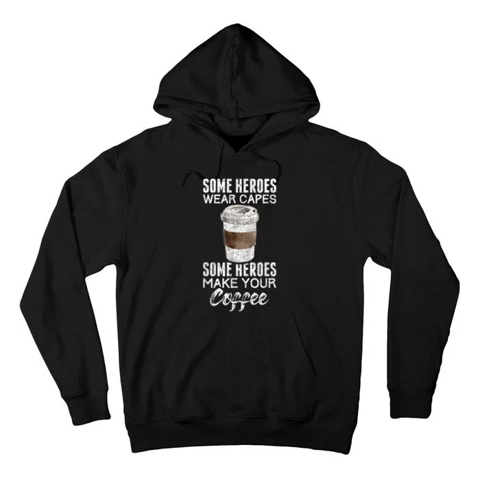 Funny Coffeemaker Coffee Lover Gift Idea Barista Tall Hoodie