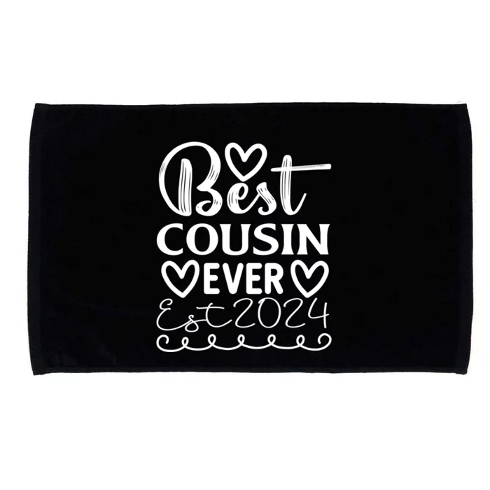 Funny Cousin Crew Matching Fam Best Cousin Since 2024 Family Gift Microfiber Hand Towel