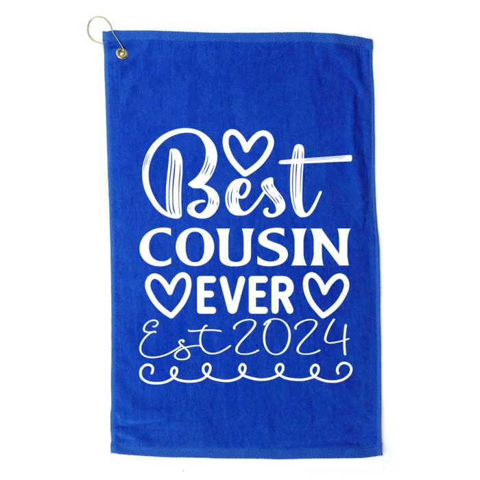 Funny Cousin Crew Matching Fam Best Cousin Since 2024 Family Gift Platinum Collection Golf Towel