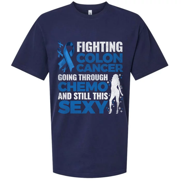 Fun Colon Cancer Awareness Colonoscopy Warrior Survivor Gift Cool Gift Sueded Cloud Jersey T-Shirt