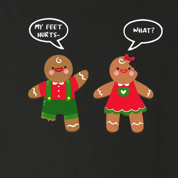 Funny Crude Christmas Humor Gingerbread Puns Slapstick Xmas Toddler Long Sleeve Shirt