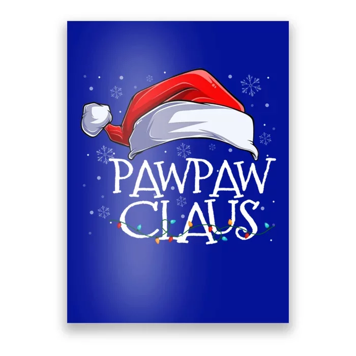 Funny Christmas Cute Hat Santa Pawpaw Claus Family Pajamas Gift Poster