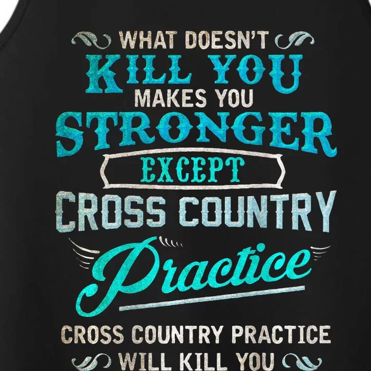 Funny Cross Country Runner Gift For Running Coach Performance Tank