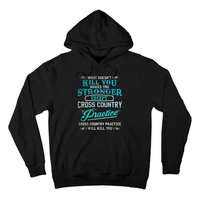 Funny Cross Country Runner Gift For Running Coach Tall Hoodie