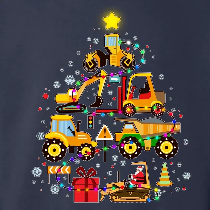 Funny Christmas Construction Vehicles Tree Toddler Hoodie