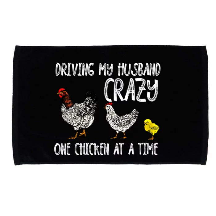 Funny Crazy Chicken Lady Gift For Fowl Animal Lover Gift Microfiber Hand Towel