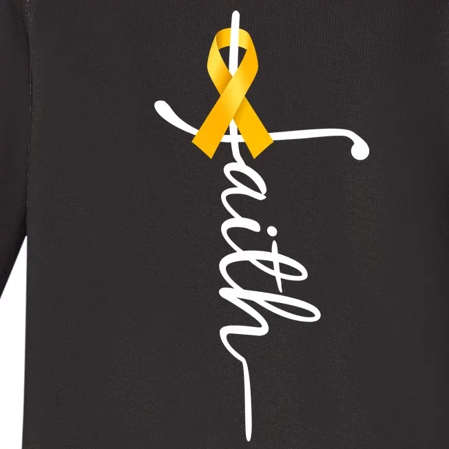 Fath Childhood Cancer Awareness Baby Long Sleeve Bodysuit