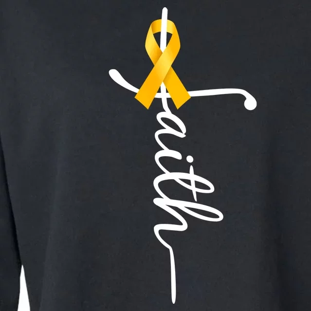 Fath Childhood Cancer Awareness Cropped Pullover Crew