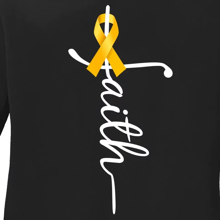 Fath Childhood Cancer Awareness Ladies Long Sleeve Shirt