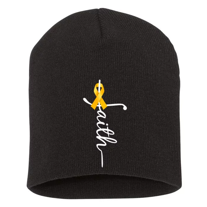 Fath Childhood Cancer Awareness Short Acrylic Beanie