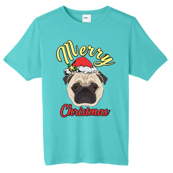 Funny Cute Christmas Pug ChromaSoft Performance T-Shirt