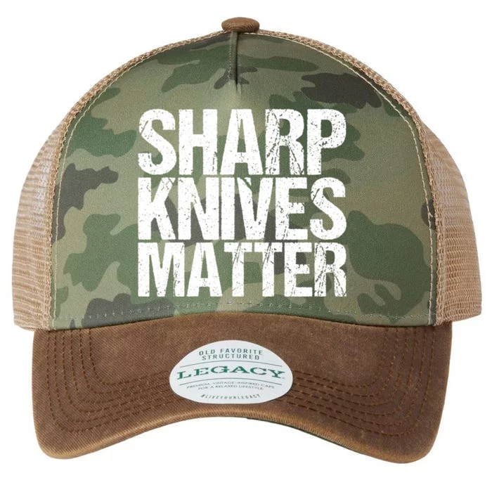 Funny Culinary Chef Sharp Knives Matter Gift Legacy Tie Dye Trucker Hat